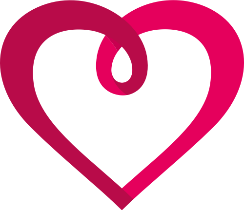 粉色心形矢量logo图标