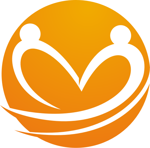 黄色心形人物矢量logo图标 logo png