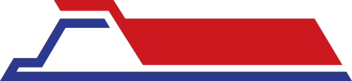 红色蓝色货车矢量logo图标