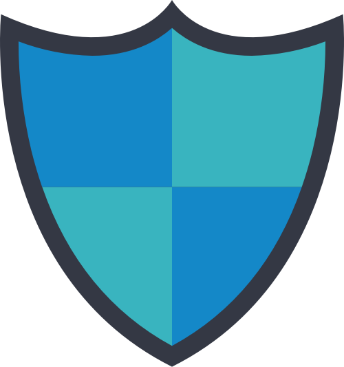 蓝色盾牌矢量logo图标