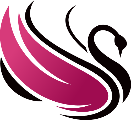 粉色天鹅矢量logo图标 logo png