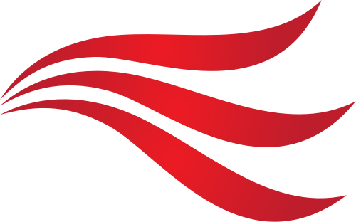 红色翅膀矢量logo图标