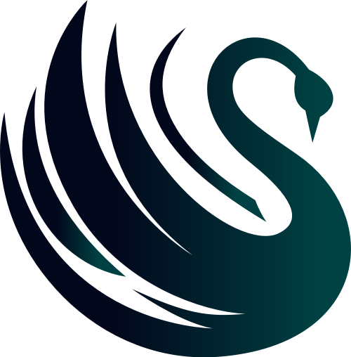 墨绿色天鹅矢量logo图标 logo png