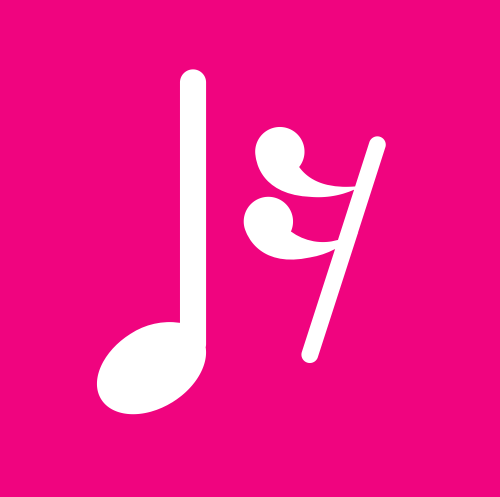 粉色音乐矢量logo图标