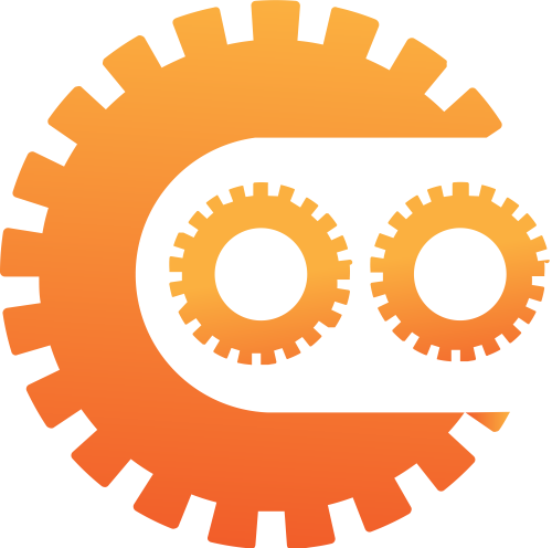 橙色齿轮机械矢量logo图标 logo png