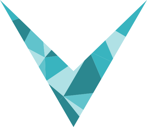 蓝色彩色字母V矢量logo图标 logo png