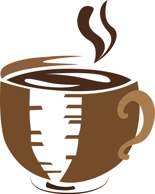 棕色咖啡杯子矢量logo图标