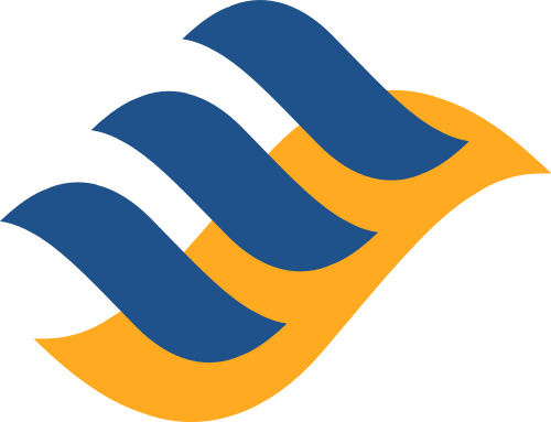 黄色蓝色金融教育矢量logo图标