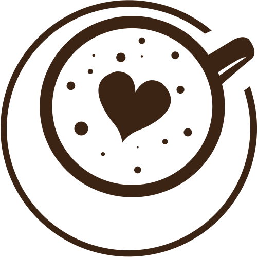 棕色咖啡杯子心形矢量logo图标 logo png