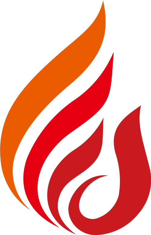 红色橙色火造型矢量logo图标