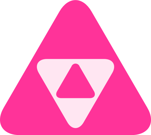 粉色三角矢量logo图标