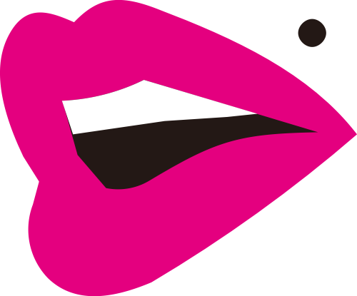 粉色嘴矢量logo图标