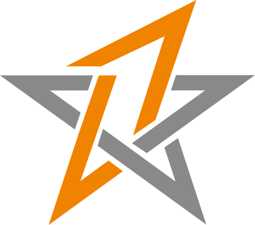 黄色灰色五角星矢量logo图标 logo png