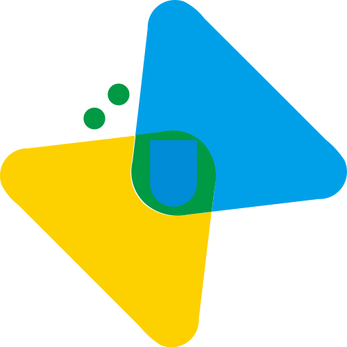 蓝色黄色三角矢量logo图标