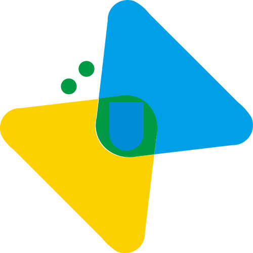 蓝色黄色三角矢量logo图标 logo png
