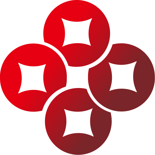 红色钱币矢量logo图标