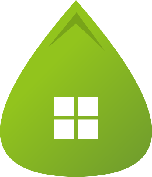 绿色房子矢量logo图标