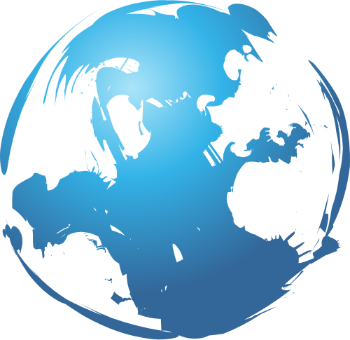 蓝色地球矢量logo图标 logo png