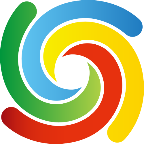 彩色螺旋矢量logo图标