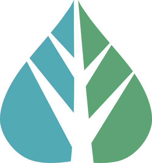 蓝色绿色树矢量logo图标
