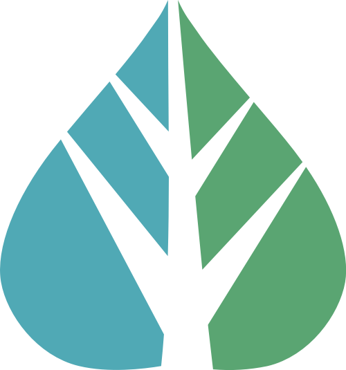 蓝色绿色树矢量logo图标 logo png