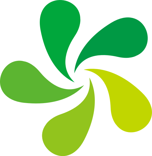 绿色花朵矢量logo图标