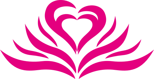 粉色花朵心女性矢量logo图标 logo png