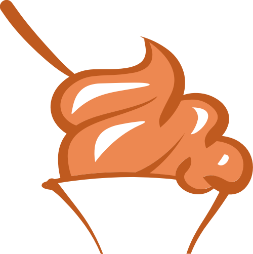 咖啡色甜品矢量logo图标