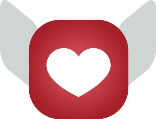 红色心形信封矢量logo图标 logo png