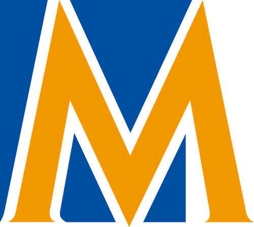 蓝色橙色字母M矢量logo图标 logo png