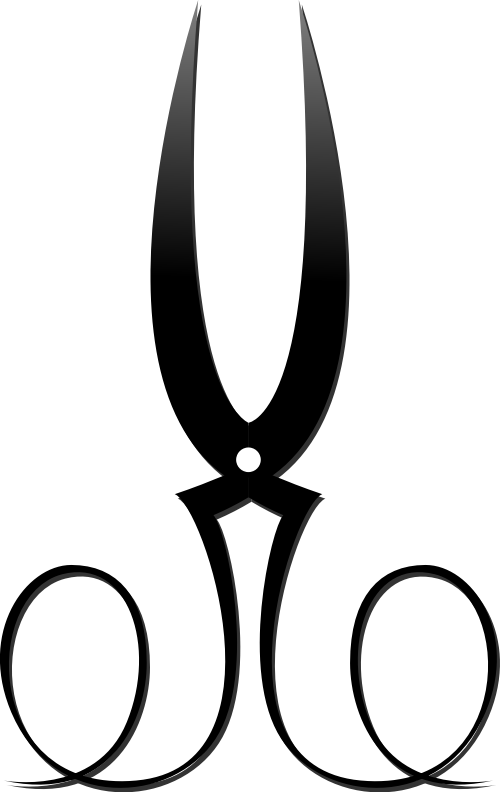 黑色剪子矢量logo图标