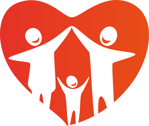 红色心形亲子矢量logo图标 logo png