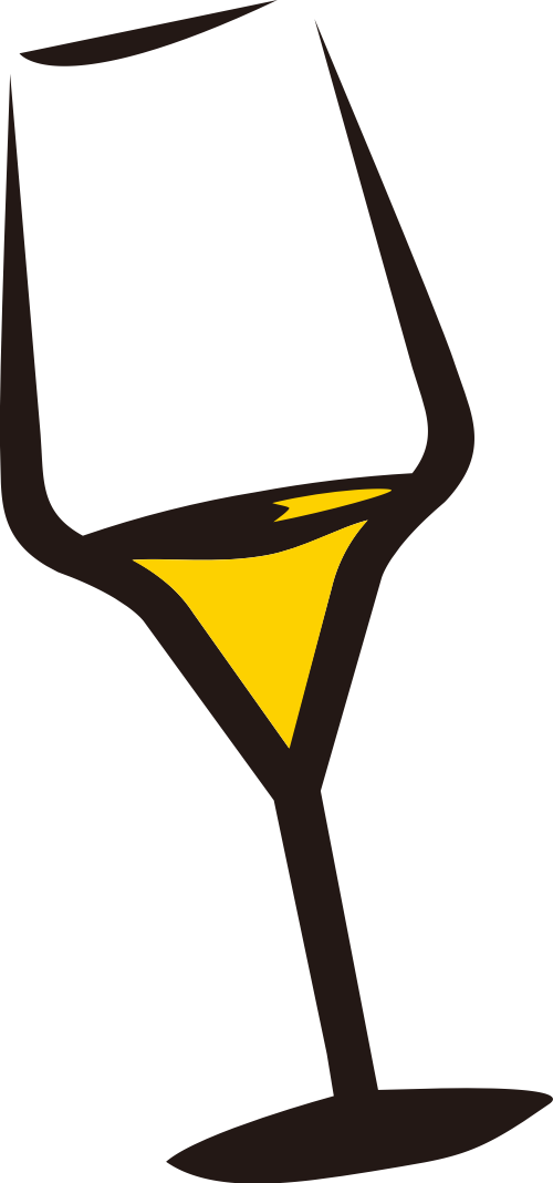 黄色酒杯矢量logo图标