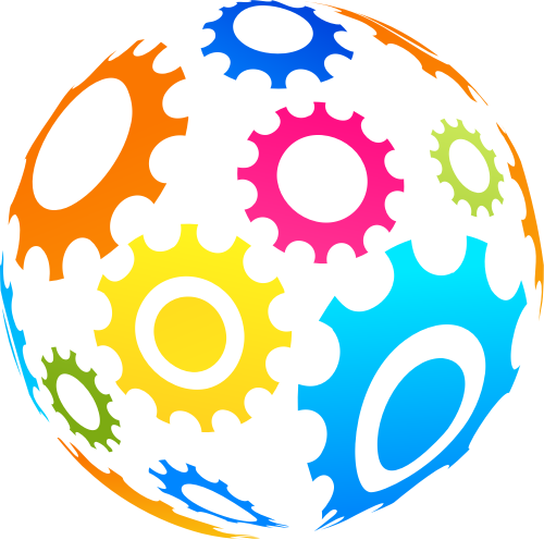 彩色机械球体矢量logo图标 logo png