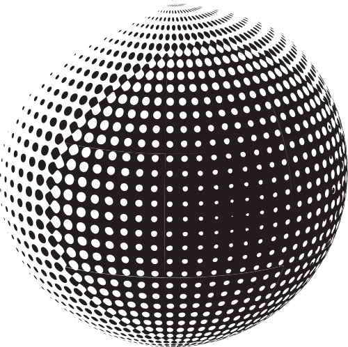 黑色球体矢量logo图标