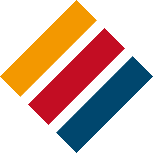 红黄蓝条状矢量logo图标