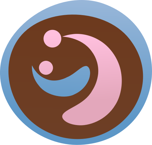 蓝色粉色圆形母婴矢量logo图标 logo png