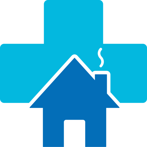 蓝色十字房子矢量logo图标 logo png