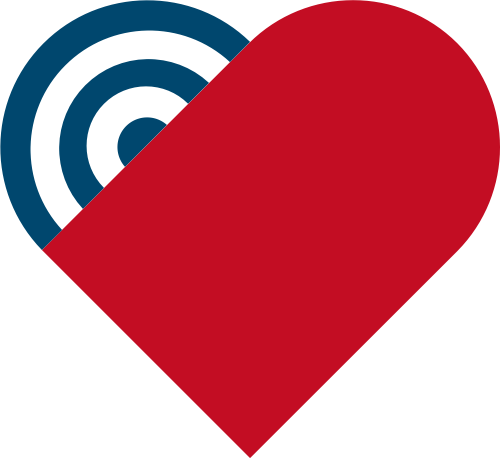 心形蓝色红色矢量logo图标 logo png