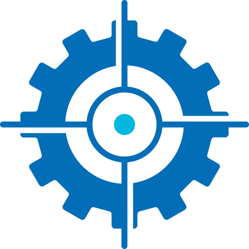 蓝色齿轮矢量logo图标 logo png