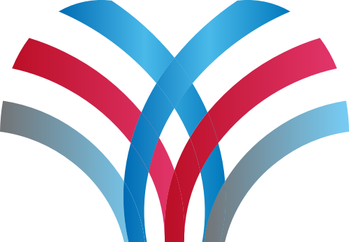 蓝色红色条状矢量logo图标 logo png