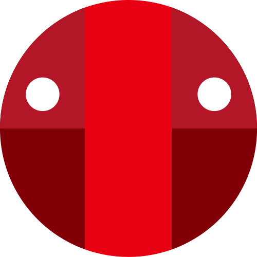 红色圆形矢量logo图标
