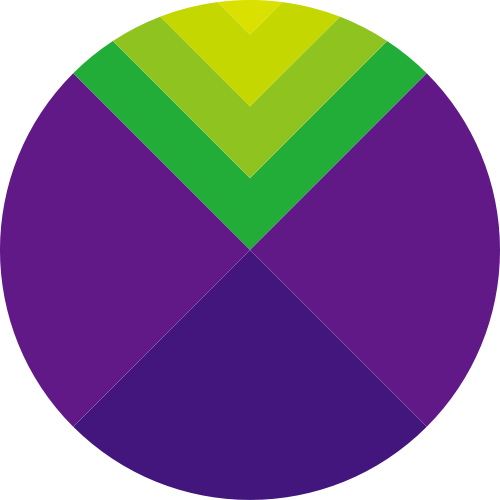 紫色绿色圆形矢量loog图标