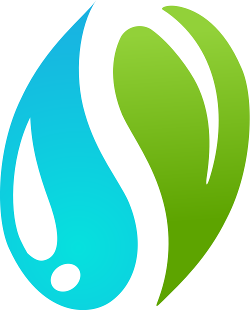 绿色蓝色叶子水滴矢量logo图标