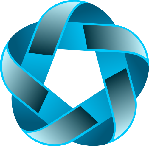 蓝色交叉矢量logo图标