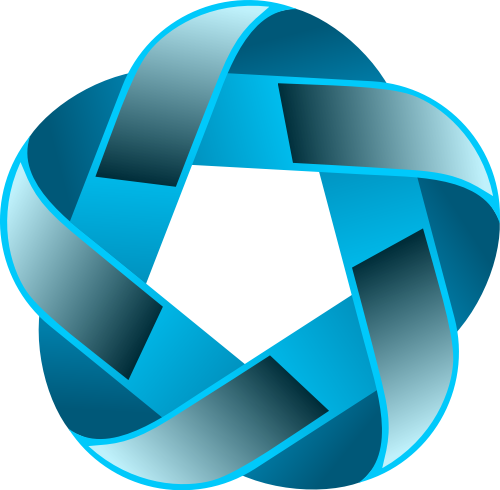蓝色交叉矢量logo图标 logo png