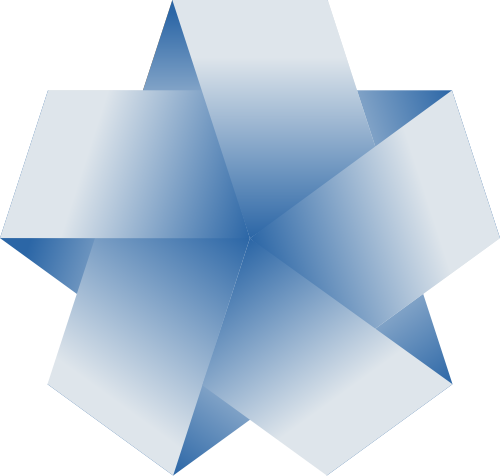 蓝色花朵矢量logo图标