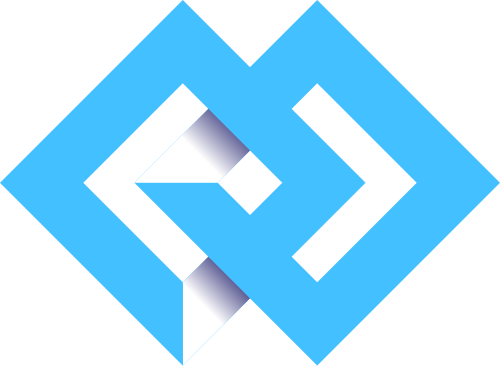 蓝色正方形矢量logo图标