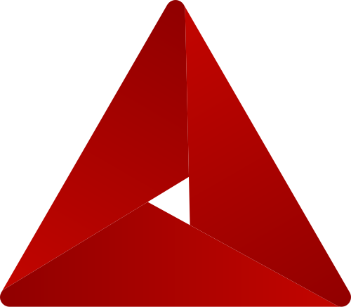 红色三角矢量logo图标