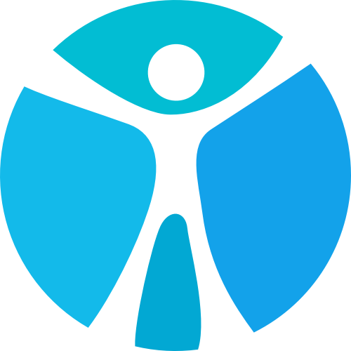 蓝色人物矢量logo图标